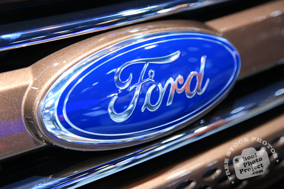 Ford Motor Company logo, Ford brand, Chicago Auto Show, stock photos, free images, royalty free pictures