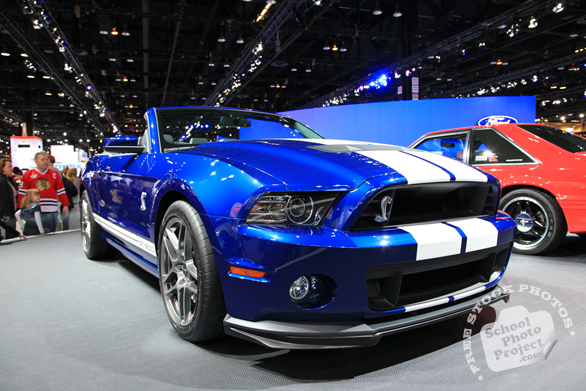 Ford Shelby Mustang GT500, Ford sports car, Chicago Auto Show, stock photos, free images, royalty free pictures