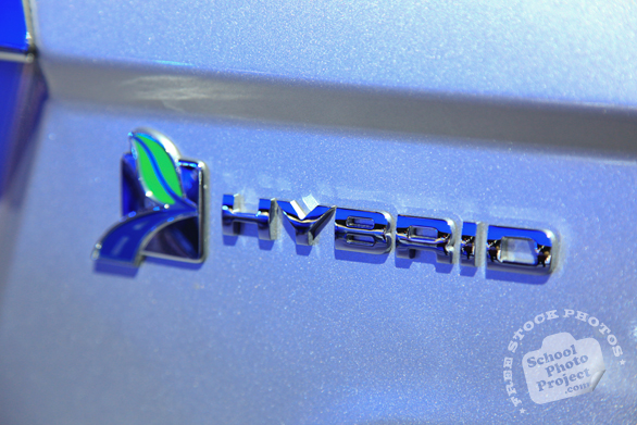 Ford Fusion Hybrid logo, Hybrid car, Chicago Auto Show, stock photos, free images, royalty free pictures