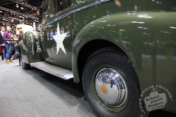 Military Cadillac, side door, Chicago Auto Show, stock photos, free images, royalty free pictures
