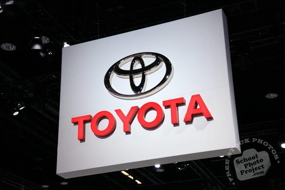 Toyota sign, Toyota logo, Chicago Auto Show, stock photos, free images, royalty free pictures