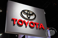 Toyota sign, Chicago Auto Show, stock photos, free images, royalty free pictures