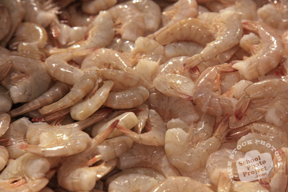 shrimps, prawns, peeled shrimps, seafood, free stock photo, picture, free images download, stock photography, royalty-free image