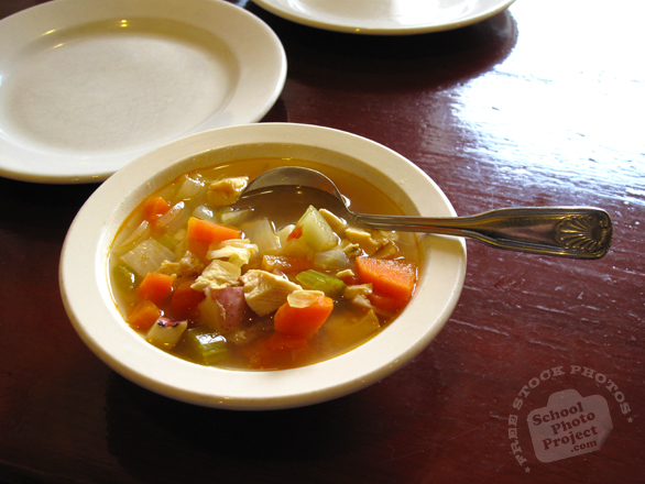 soup, chicken soup, chicken vegetable soup, a bowl of soup, soup photo, free photo, free stock photo, free picture, royalty-free image