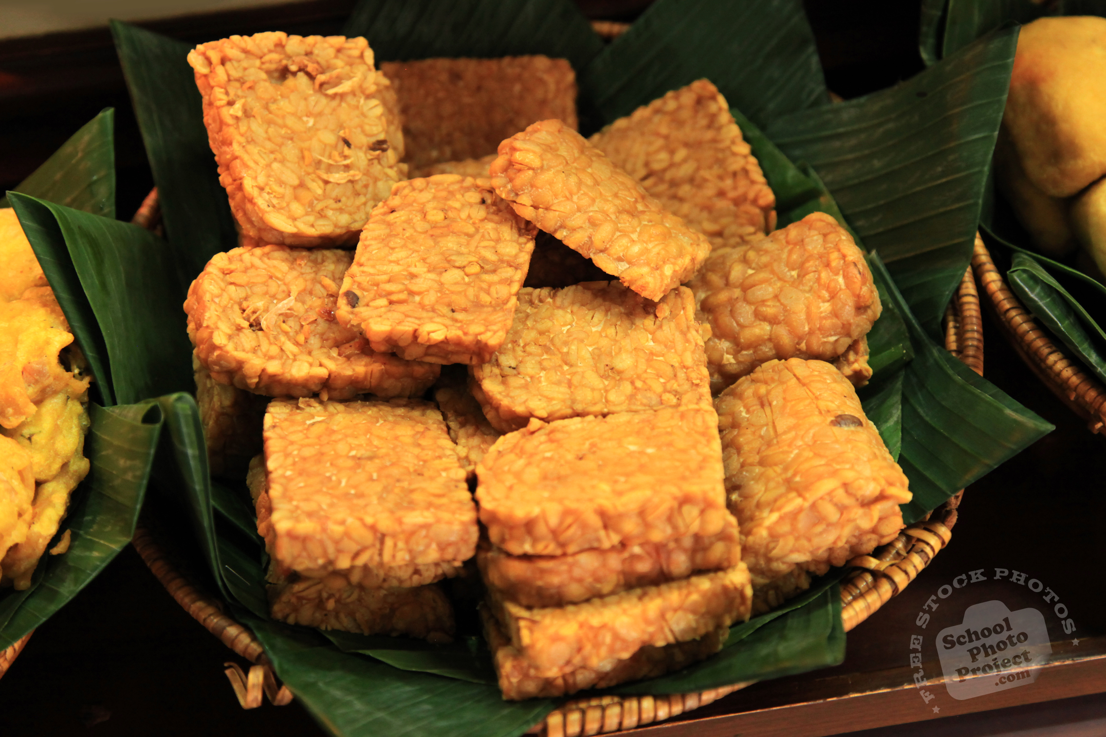 Tempe Fermented Soybeans Fried Tempeh Indonesian Local Food Food Photos Free