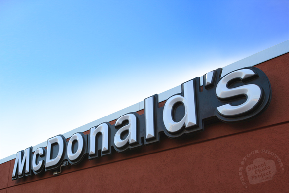 McDonald's, McDonalds, fast food, restaurant logo, free logo mark, free stock photo, free picture, royalty-free image