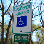 reserved parking, disabled parking space, handicap parking sign, $250 fine, daily objects, free stock photo, picture, free images download, stock photography, royalty-free image