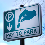 pay-to-park sign, parking sign, road sign, traffic sign, free stock photo, free picture, stock photography, royalty-free image