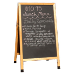 easel sign, chalkboard sign, blackboard, food menu, menu sign, info sign, restaurant sign, free photo, picture, image, free images download, stock photography, stock images, royalty-free image