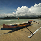 Lombok Island, Gili Meno Island, fisherman's canoe picture, free stock photo, royalty-free image