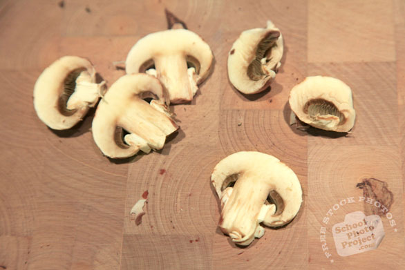 white mushroom, mushroom slices, champignon, button mushroom, vegetable photos, veggie, free stock photo, royalty-free image