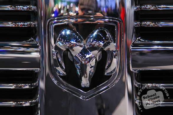 Dodge Ram logo, Chicago Auto Show, stock photos, free images, royalty free pictures