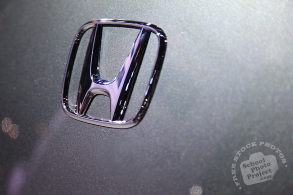Honda glossy logo, Chicago Auto Show, stock photos, free images, royalty free pictures