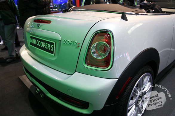 Mini Cooper S, rear side, Chicago Auto Show, stock photos, free images, royalty free pictures