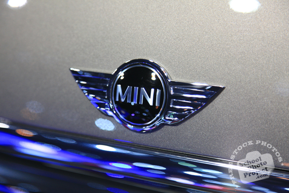 Mini Cooper logo, Chicago Auto Show, stock photos, free images, royalty free pictures