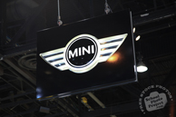 Mini Cooper sign, Chicago Auto Show, stock photos, free images, royalty free pictures