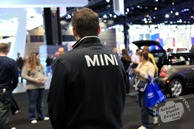 Mini Cooper, exhibit agent, Chicago Auto Show, stock photos, free images, royalty free pictures