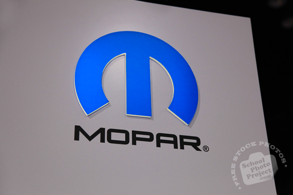 Mopar exhibit sign, Motor Parts, Chicago Auto Show, stock photos, free images, royalty free pictures