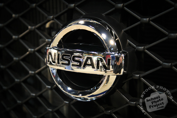 Nissan logo, Chicago Auto Show, stock photos, free images, royalty free pictures
