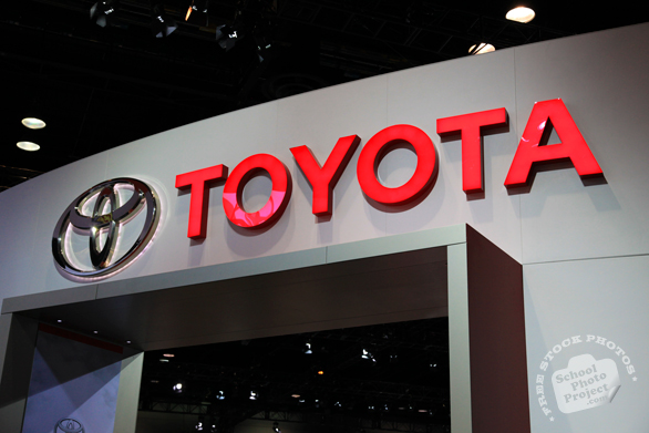 Toyota exhibition stand, Chicago Auto Show, stock photos, free images, royalty free pictures