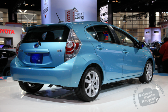 Toyota Hybrid Prius C, electric car, Chicago Auto Show, stock photos, free images, royalty free pictures