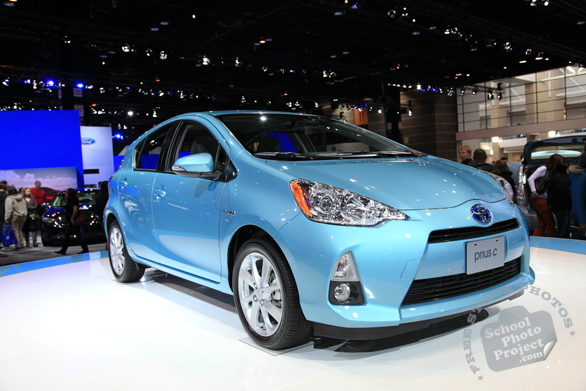 Toyota Hybrid Prius C, electric car, Chicago Auto Show, stock photos, free images, royalty free pictures