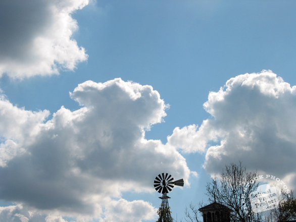 windmill, cumulus clouds, clouds, sky, cloudscape, weather, free foto, free photo, stock photos, picture, image, free images download, stock photography, stock images, royalty-free image