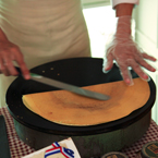 pancake, making pancake, knife, stove, food photo, free photo, free stock photo, free picture, royalty-free image