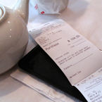 restaurant bill, food bill, paying bill, teapot, Chinese food, foods, free pictures, stock images for free, free images download, free photos, stock photos, royalty-free stock image