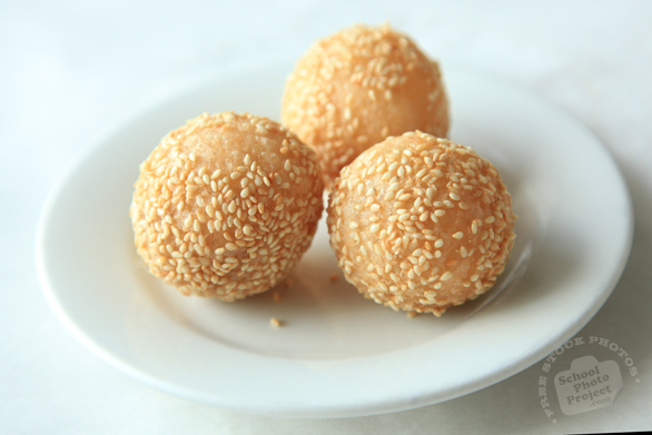 sesame ball, dessert, yum cha, dim sum, dimsum photo, Chinese food, traditional food, free photo, free images, stock photos, stock images, royalty-free image