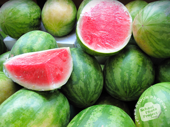 watermelon, sliced watermelon, cut watermelon, picture of cut watermelon, fruit photo, free images, stock photos, stock images, royalty-free image