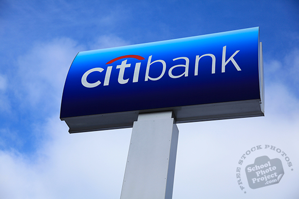 Citibank logo, Citibank sign, Citibank business mark, logotype, corporate identity image, logo photo, free logo mark, free stock photo, free picture, royalty-free image