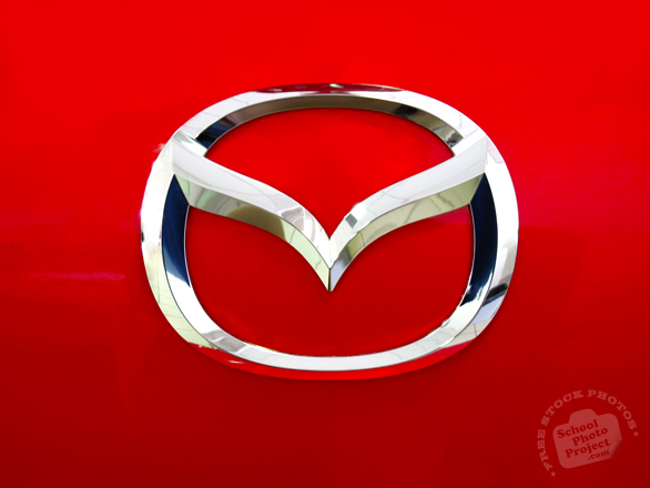 Mazda, logo, red car, automobile identity, free logo mark, free stock photo, free picture, stock photography, royalty-free image