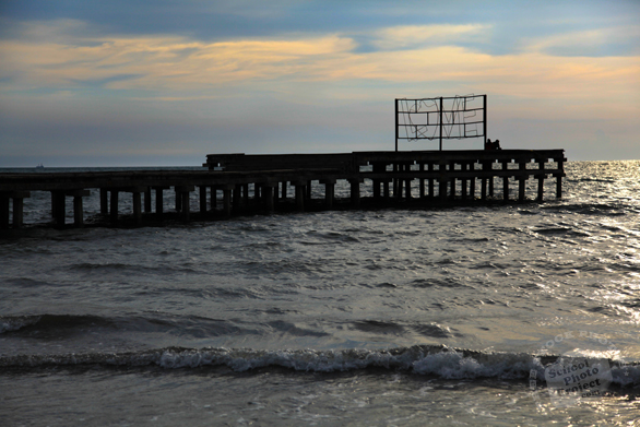 sunset, dusk, seaside, dock, pier, seascape, beach, nature photo, free stock photo, free picture, stock photography, royalty-free image