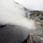 hot spring, steam, smoke, crater, stone, water, nature photo, free stock photo, free picture, stock photography, royalty-free image