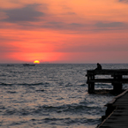 sunset, dusk, evening, seaside, dock, pier, seascape, beach, nature photo, free stock photo, free picture, stock photography, royalty-free image