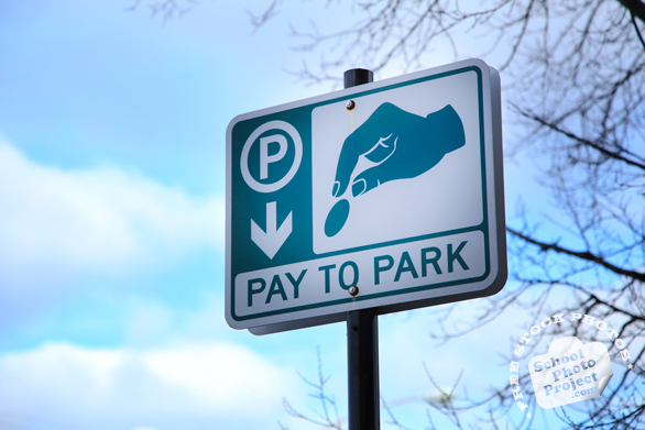 pay-to-park sign, parking sign, street sign, traffic sign, free stock photo, free picture, stock photography, royalty-free image
