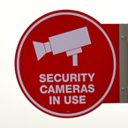 security cameras in use sign, security sign, warning sign, free photo, picture, image, free images download, stock photography, stock images, royalty-free image