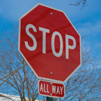 stop sign, stop all way sign, road sign, traffic sign, free stock photo, free picture, stock photography, royalty-free image